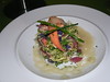 Brendan Gray (budcub) > mixed green salad with dressing and lobster claw meat